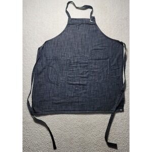 Chef Works Urban Collection Bib Apron Blue Crosshatch Denim Two Pocket Men Women